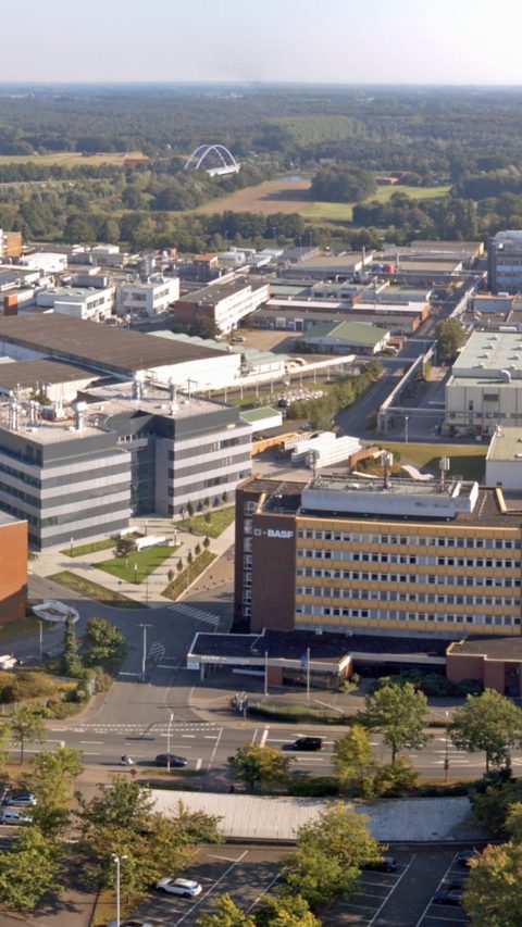 Luftaufnahme vom Standort Münster