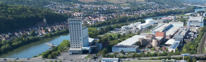Luftaufnahme vom Standort Würzburg