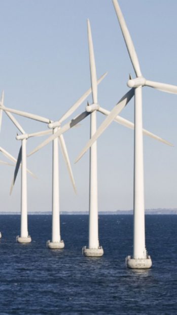 Photo: Windmills in the sea