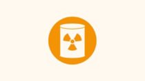 Symbol für Radioaktiver Müll in einem Kreis