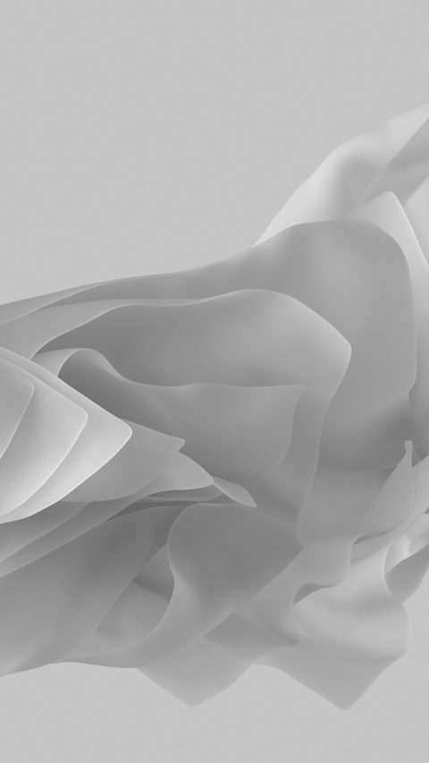 Abstract 3D render with layers of nylon 6 folded drapery