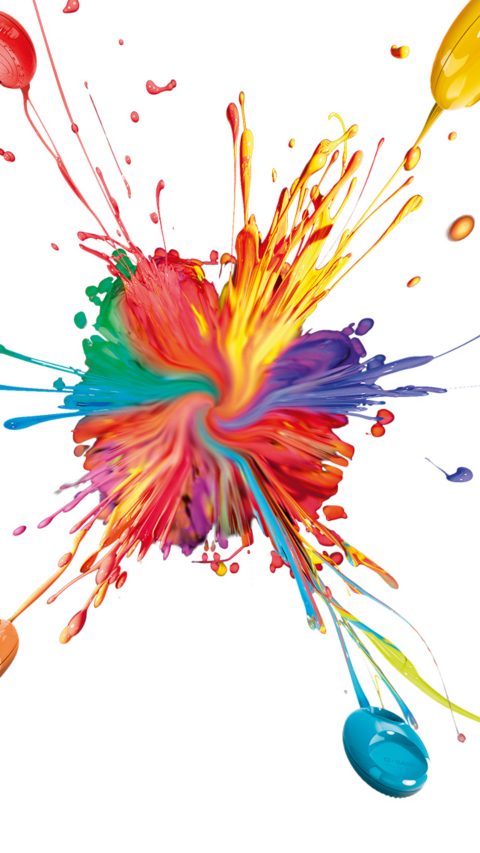 A colorful paint splatter 